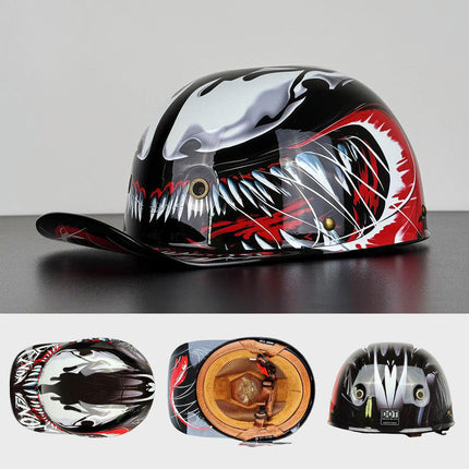 Baseball Cap Motorcycle Helmet, DOT Approved Half Helmet for Men and Women – image 12
