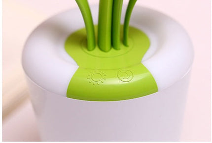 Plant-Shaped LED Desk Lamp with Touch Control & Multiple Brightness Levels | USB Rechargeable Night Light for Home Decor