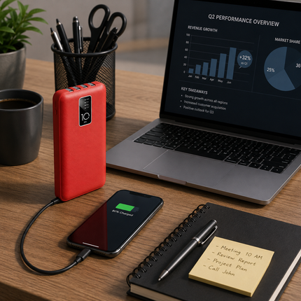 Best Power Bank | 19000mAh Portable Charger with Integrated Cables | Best Portable Power Bank for iPhone, Samsung & Android