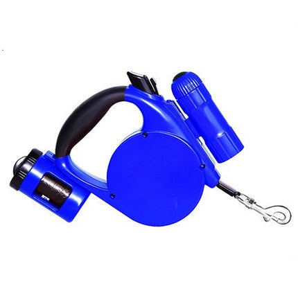 LED Dog Leash with Trash Bag Dispenser | 4.5m Retractable Leash for Nighttime Walks and Training