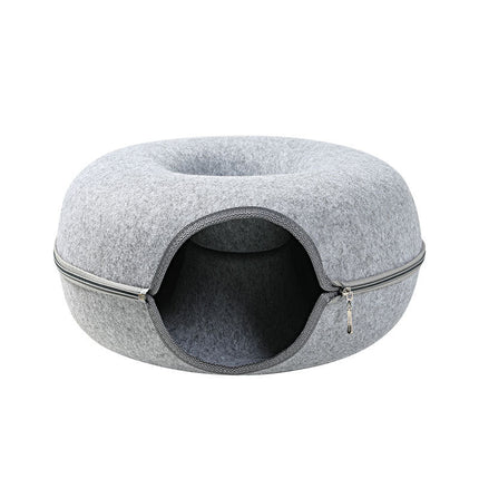 Cat Tunnel Nest for Cats with Removable Washable Design | Dual-Use Play and Rest Bed for Feline Comfort