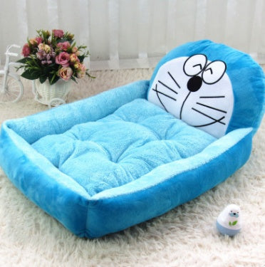 Dog Bed with Removable Washable Cover & Cartoon Design | Cozy Nest for Large Breeds like Golden Retrievers