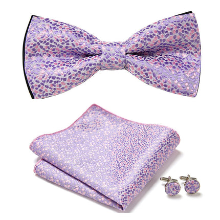 Bow Tie Set with Pocket Square and Cufflinks – image 19
