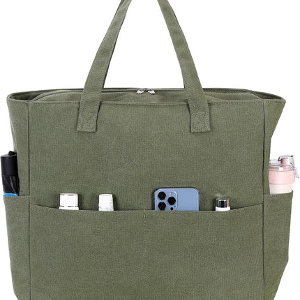 Coastal Collection | Large Waterproof Beach Tote Bag with Zipper & Wet Pocket | Versatile for Travel, Gym, and Grocery