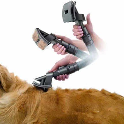 Pet Grooming Brush with Vacuum Cleaner Attachment | Effortless Hair Removal for a Cleaner Home and Happy Pets