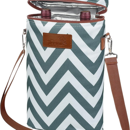 Insulated Wine Tote Carrier Bag with Padded Design | Leakproof Cooler for Travel and Parties
