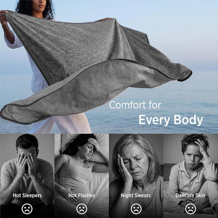 Cozy Comfort | Summer Cooling Blanket for Hot Sleepers with Bamboo Rayon | Lightweight Throw for Travel and Outdoor Use