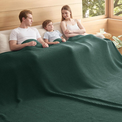 Vepine Cozy Comfort | %100 Cotton Blanket with Waffle Weave Design | Lightweight & Breathable for Year-Round Use