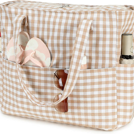 Ocean Breeze | Large Waterproof Beach Tote Bag with Wet Compartment | Stylish & Versatile for Pool, Travel, or Gym