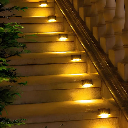 Solar Step Lights with Automatic Dusk Sensor | Weather-Resistant Outdoor Lighting for Pathways and Patios