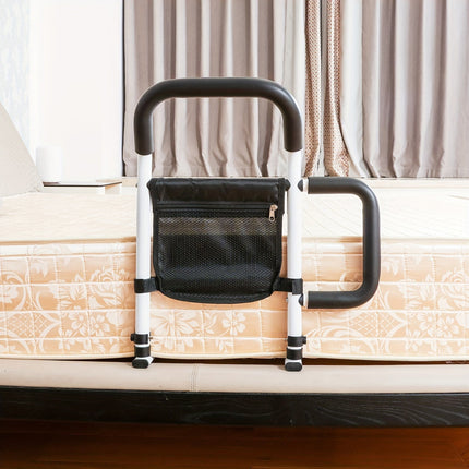 Bed Rail for Elderly, Senior Bed Rail with Dual Grip and Storage Bag