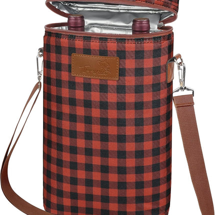 Insulated Wine Tote Carrier Bag with Padded Design | Leakproof Cooler for Travel and Parties