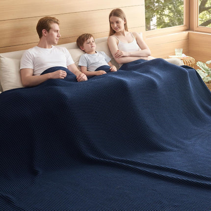 Vepine Cozy Comfort | %100 Cotton Blanket with Waffle Weave Design | Lightweight & Breathable for Year-Round Use