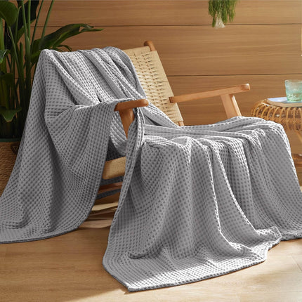 Vepine Cozy Comfort | %100 Cotton Blanket with Waffle Weave Design | Lightweight & Breathable for Year-Round Use