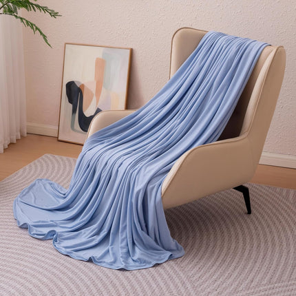 Cooling Comfort | Reversible Lightweight Blanket for Hot Sleepers | Soft Thin Throw for Bed & Couch