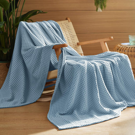 Vepine Cozy Comfort | %100 Cotton Blanket with Waffle Weave Design | Lightweight & Breathable for Year-Round Use