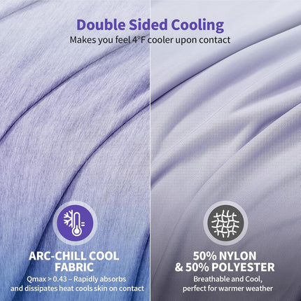 Vepine | Cooling Blanket 60"x80" with Double-Sided Q-Max 0.43 | Lightweight & Breathable for Hot Sleepers