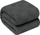 Cozy Haven | 100% Cotton Blanket in Grey with 350 GSM Softness | Lightweight & Breathable for Year-Round Comfort