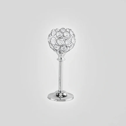 Crystal Candle Holders Set with Faceted Glass Design | Vintage-Inspired Lighting for Romantic Evenings