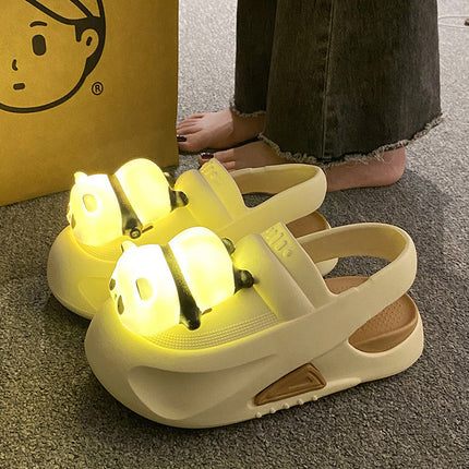 Cartoon Panda Lamp Slippers for Women with Non-Slip Sole | Stylish and Comfortable Indoor-Outdoor Footwear