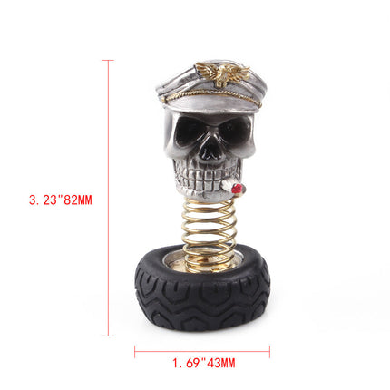 Car Skull Interior Decoration with Swing Design | High-Quality Resin for Unique Vehicle Personality