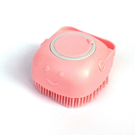 Silicone Dog Bath Brush with Shampoo Dispenser | Gentle Massage Tool for Effective Pet Cleaning