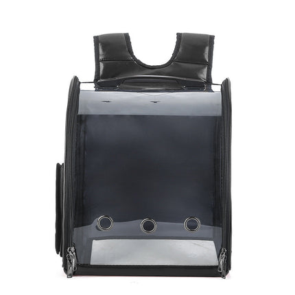 Folding Transparent Pet Backpack with Medium Hardness for Comfort and Anxiety Relief | Lightweight Carrier for Cats and Small Dogs