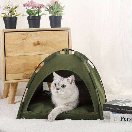Cat Tent Bed with Removable Non-Slip Pad | Cozy & Durable Sleeping Space for Cats and Small Dogs