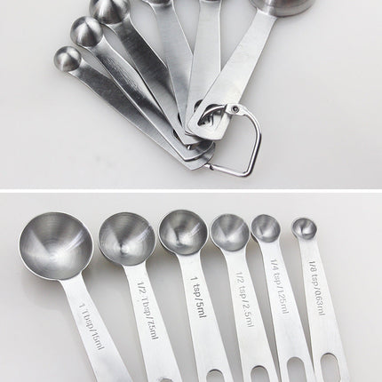 Stainless Steel Measuring Spoons Set with Engraved Measurements | Precise Kitchen Tools for Accurate Cooking