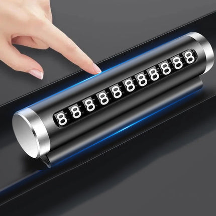Car Temporary Parking Number Plate with Vintage Frosted Aluminum | Stylish and Durable Solution for Contact Display
