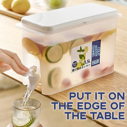 Large Capacity Refrigerator Storage Jar with Faucet | 3.5L Food-Grade Container for Cold Drinks