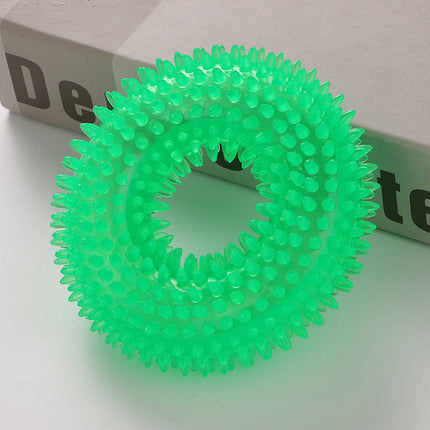 TPR Spiky Squeak Ball for Dogs with Engaging Texture | Durable Chew Toy for Playtime Fun and Oral Health