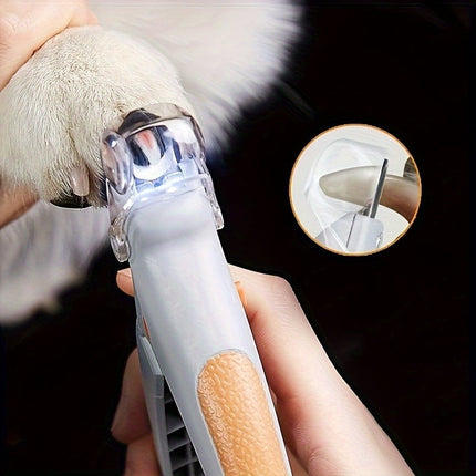 LED Light Pet Nail Trimmer with Safety Guard & Magnifying Glass | Precision Grooming for Cats and Dogs