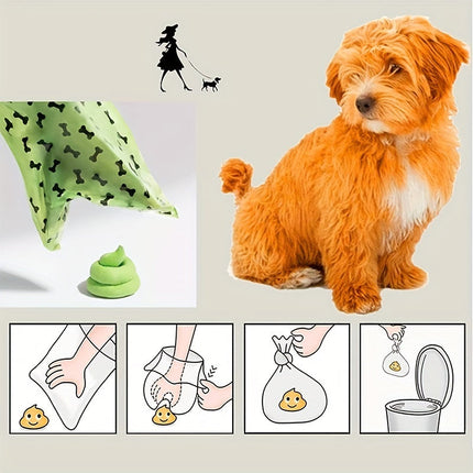 Biodegradable Dog Poop Bags with Double Thickness | Leak-Proof Design for Eco-Friendly Pet Waste Management