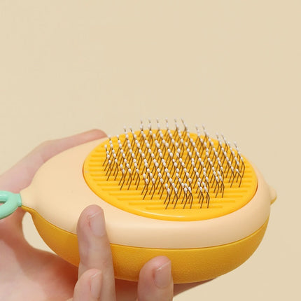 Avocado-Shaped Grooming Brush for Cats & Dogs with Stainless Steel Needles | Reduces Shedding & Boosts Blood Circulation