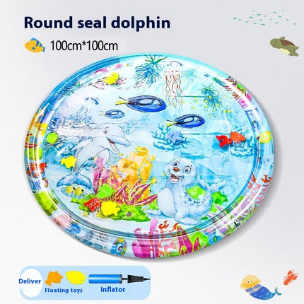 Summer Cooling Pet Water Bed with Fish Design | Inflatable Ice Pad for Dogs and Cats