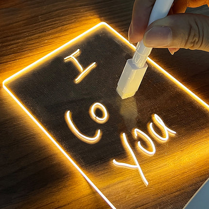 Customizable LED Message Board Lamp with Acrylic Design | Warm Light USB Powered for Home Decor and Creative Messaging