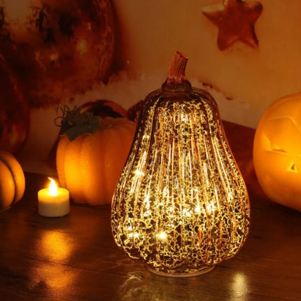 Hand-Blown Glass Lamp with Built-In Timer | Unique Artisanal Lighting for Cozy Atmospheres