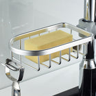 Shower Caddy No Drill, Aluminum Bathroom Shelf with Hooks, Shampoo and Soap Holder for Pipes, Bathroom Organizer