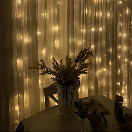 Fairy Curtain with 300 LED Lights & 8 Lighting Modes | Enchanting Decor for Cozy Indoor and Outdoor Ambiance