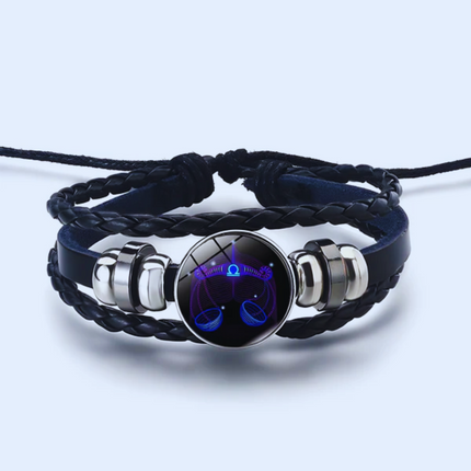 Zodiac Leather Bracelet with Adjustable Chain, Spiritual Bracelet Gift for Astrology Lovers – image 14