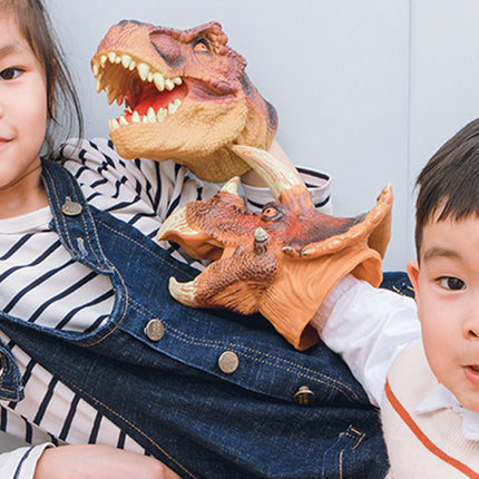 Dinosaur Hand Puppets for Kids, Soft Vinyl Dino Puppet – image 4