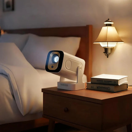Portable Projector with Full HD 1080P Resolution | Compact Design for Movies and Ambient Lightscapes