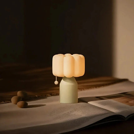 Cloud-Soft Touch Control Table Lamp with Rechargeable Battery | Portable Cozy Lighting for Any Space