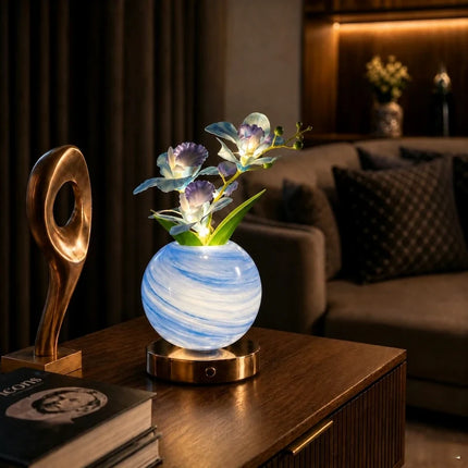 Illuminated Orchid Lamp with Adjustable Lighting | Elegant Centerpiece for Home Decor and Ambience