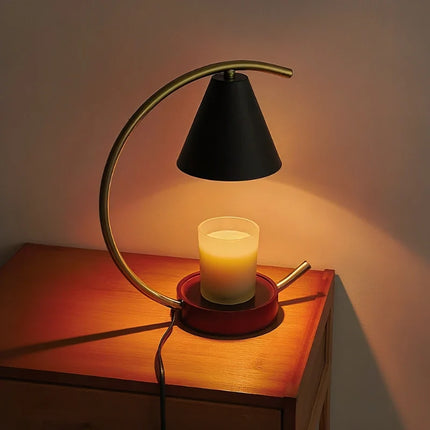 Dimmable Wax Warmer Lamp with Timer Function & Wood Base | Elegant Home Decor for Soothing Fragrance