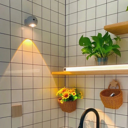 360° Rotatable Spotlight with Smart Dimming | Versatile Rechargeable Light for Home and Travel