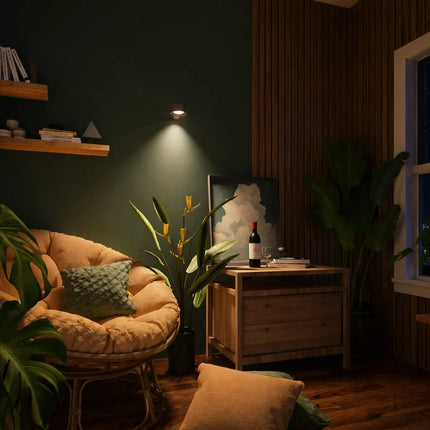 Cordless Wall Lamp with 360° Adjustable Lighting | Minimalist Design for Versatile Home Ambiance