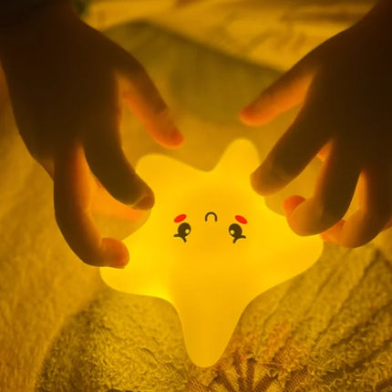 Rechargeable Night Light with Tap Control | Whimsical Star, Moon & Cloud Designs for Cozy Ambiance