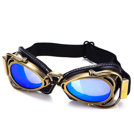 Vintage Motorcycle Goggles, Retro Riding Goggles with Adjustable Strap – image 13